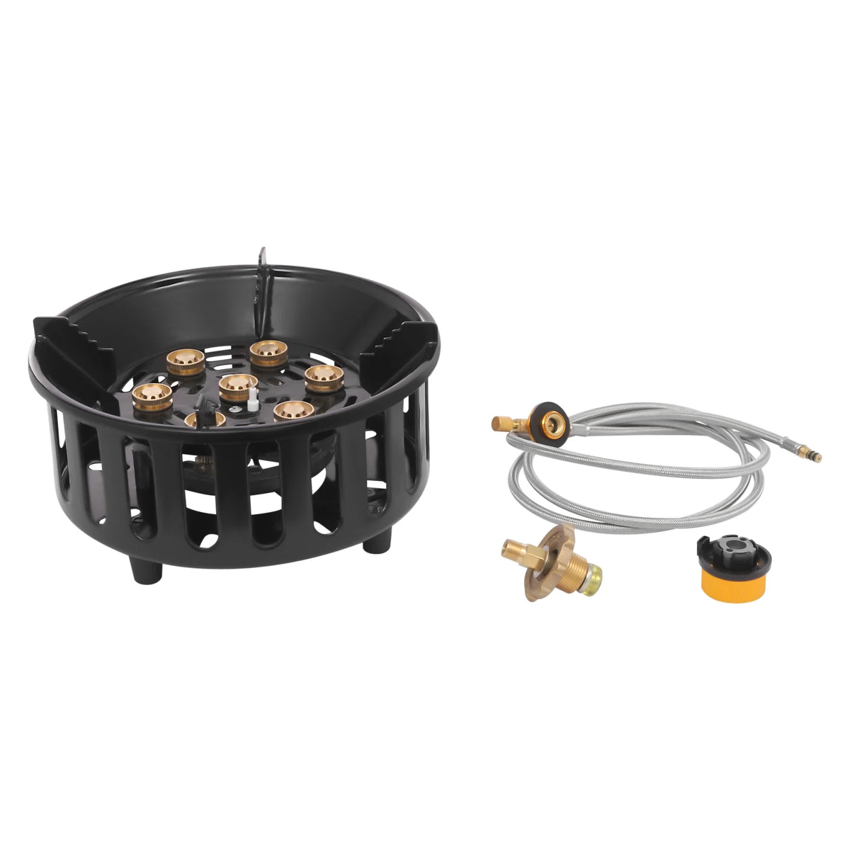 Portable Butane Propane Camping Stove With Dual Gas Adapters