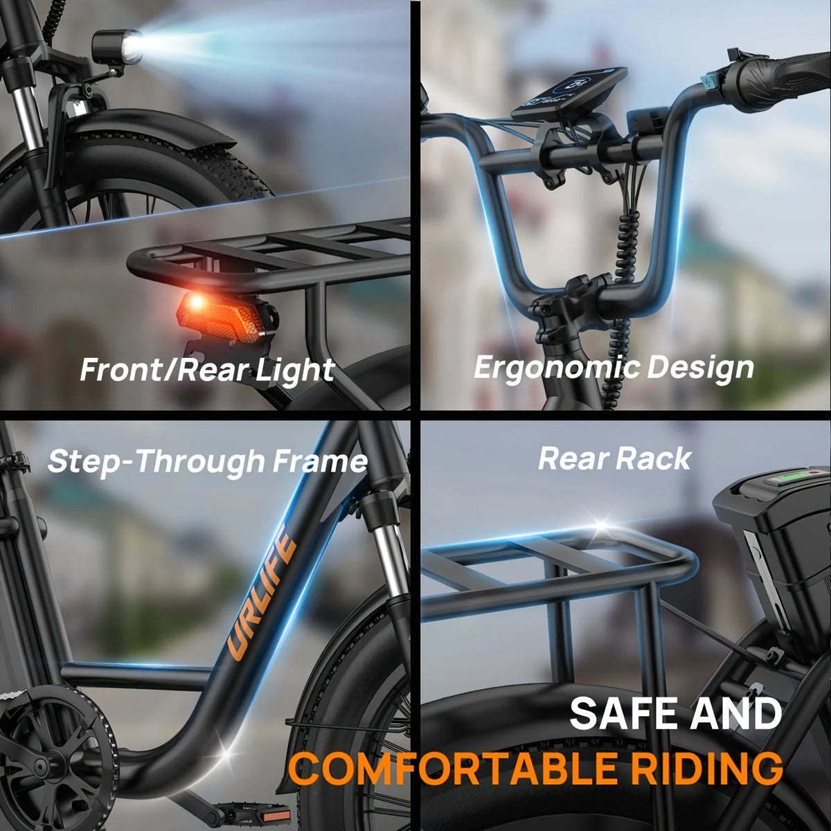 URLIFE E20 Electric Bike With Removable Battery And Fat Tires