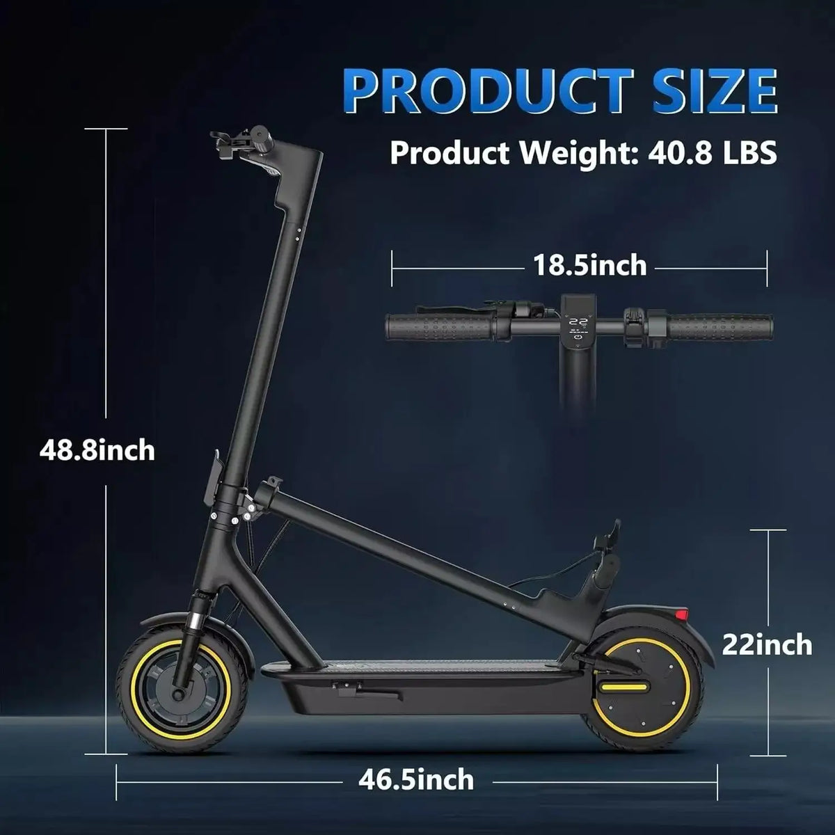 Ladped 500W Folding Electric Scooter With Long Range Dual Suspension