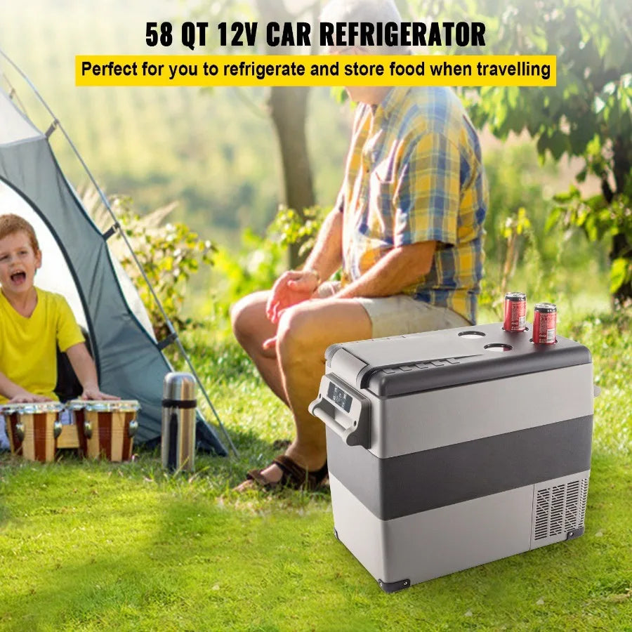 Dual Zone Portable Refrigerator Cooler For Car RV Camping Use
