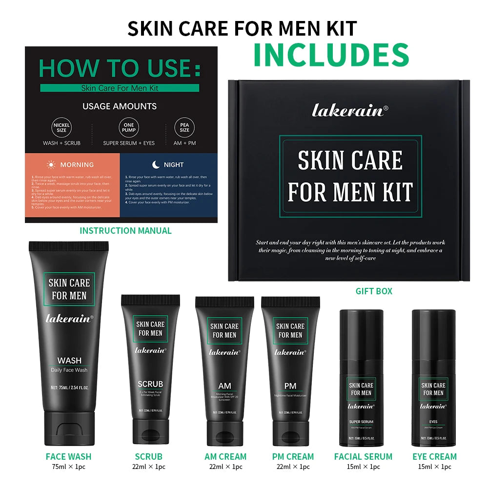 Lakerain Hydrating Oil Control Facial Skincare Set With SPF20