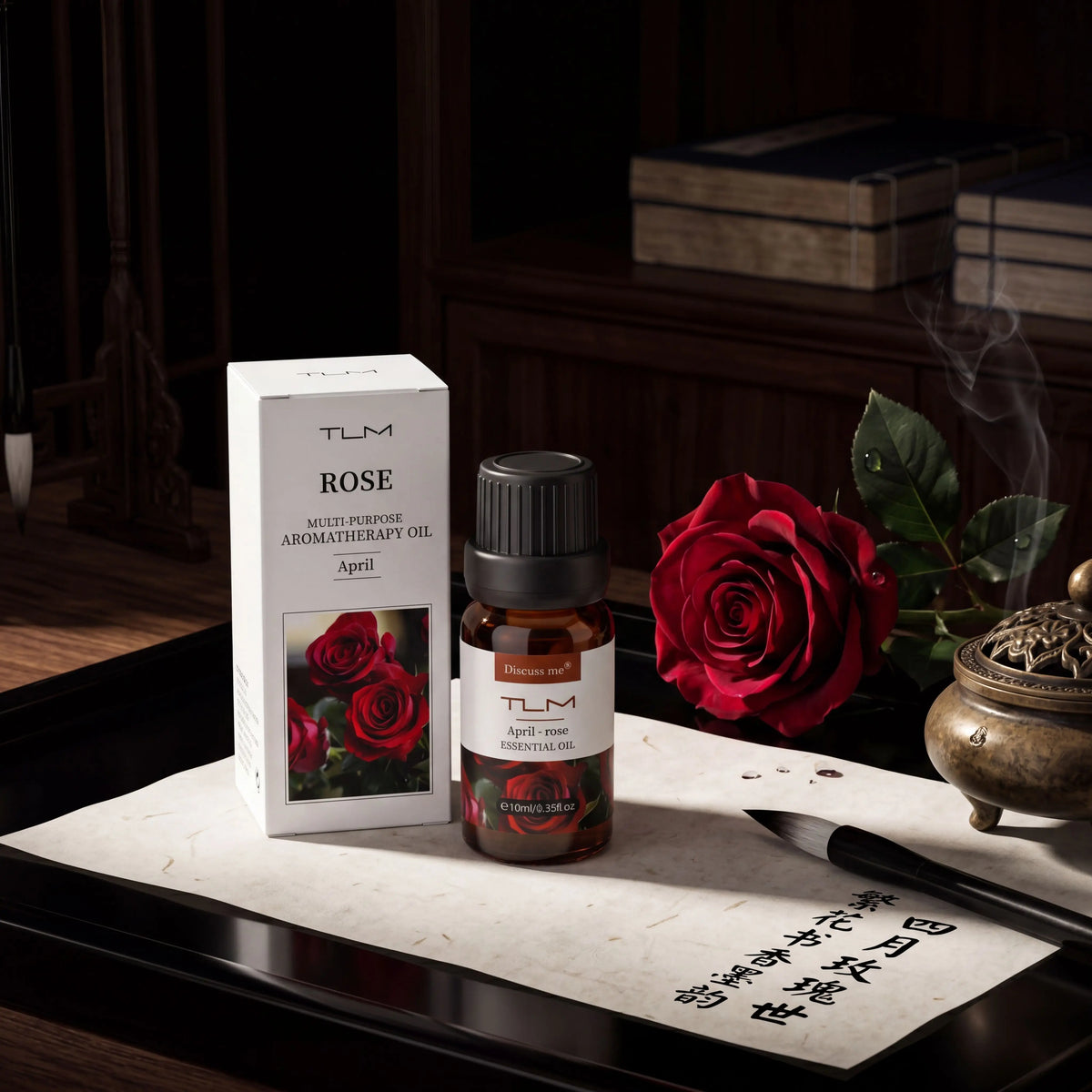 Lavender Lemon Rose Essential Oil Set for Diffusers and Gifts