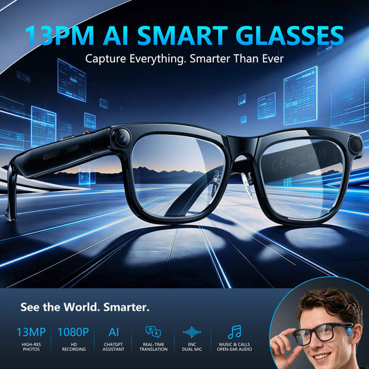 KAIGERR Smart Glasses With Camera Bluetooth And AI Translation