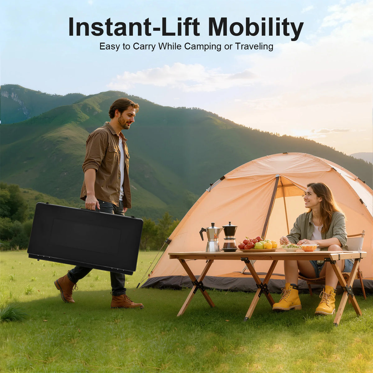 Portable Three Burner Gas Camping Stove Featuring Piezo Ignition System