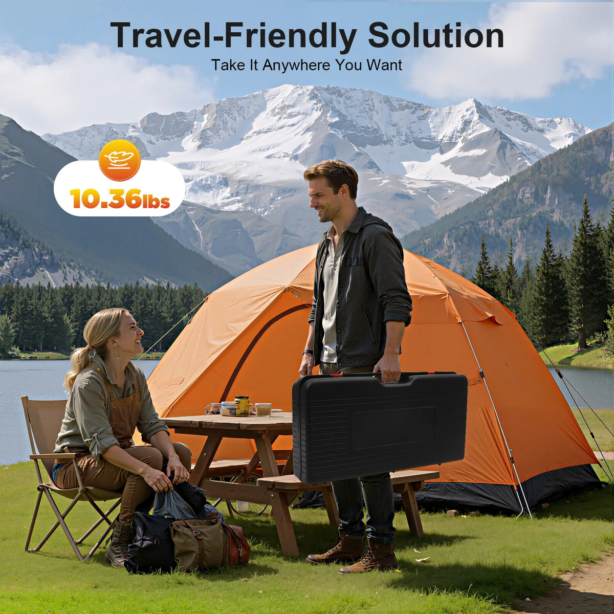 Portable Dual Burner Gas Stove For Outdoor Camping And Picnic