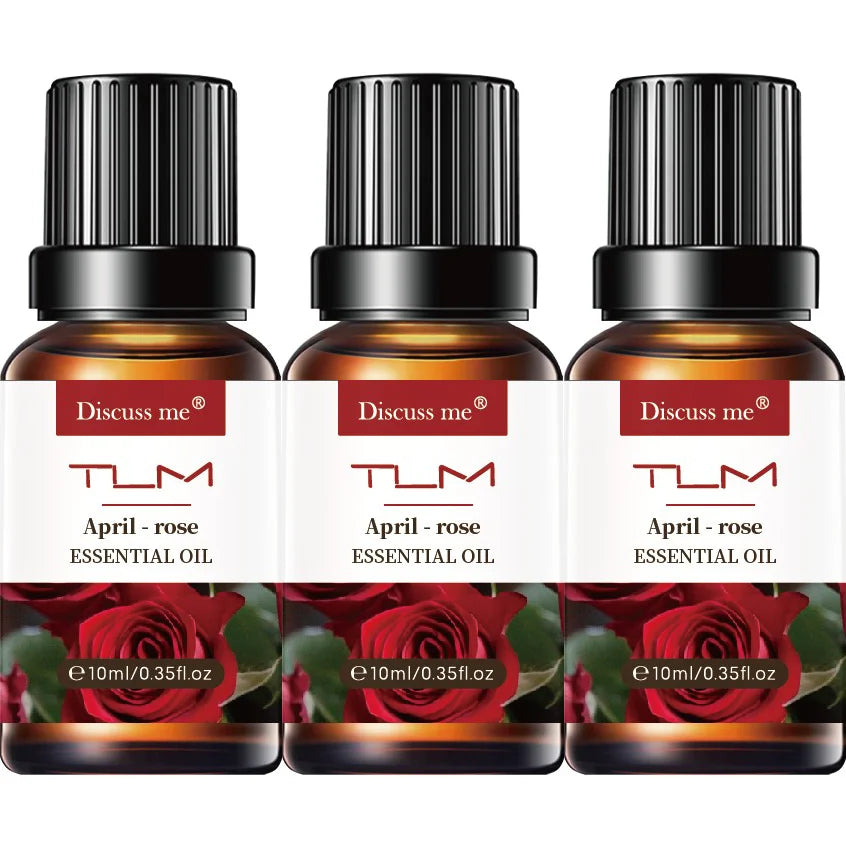 Lavender Lemon Rose Essential Oil Set for Diffusers and Gifts