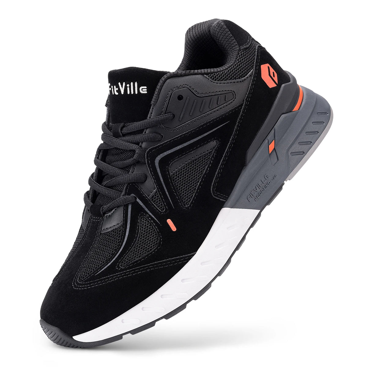 Fitville Men's Lightweight Walking Shoes For Arch Support And Comfort