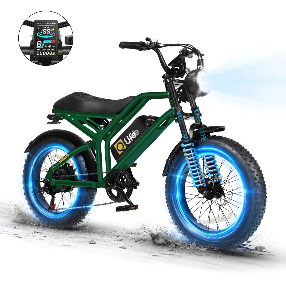 Qlife Spark D1 Fat Tire Electric Bike With Full Suspension