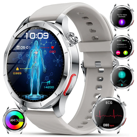 Marsyu Smartwatch With Ecg Ppg Blood Pressure Health Tracker