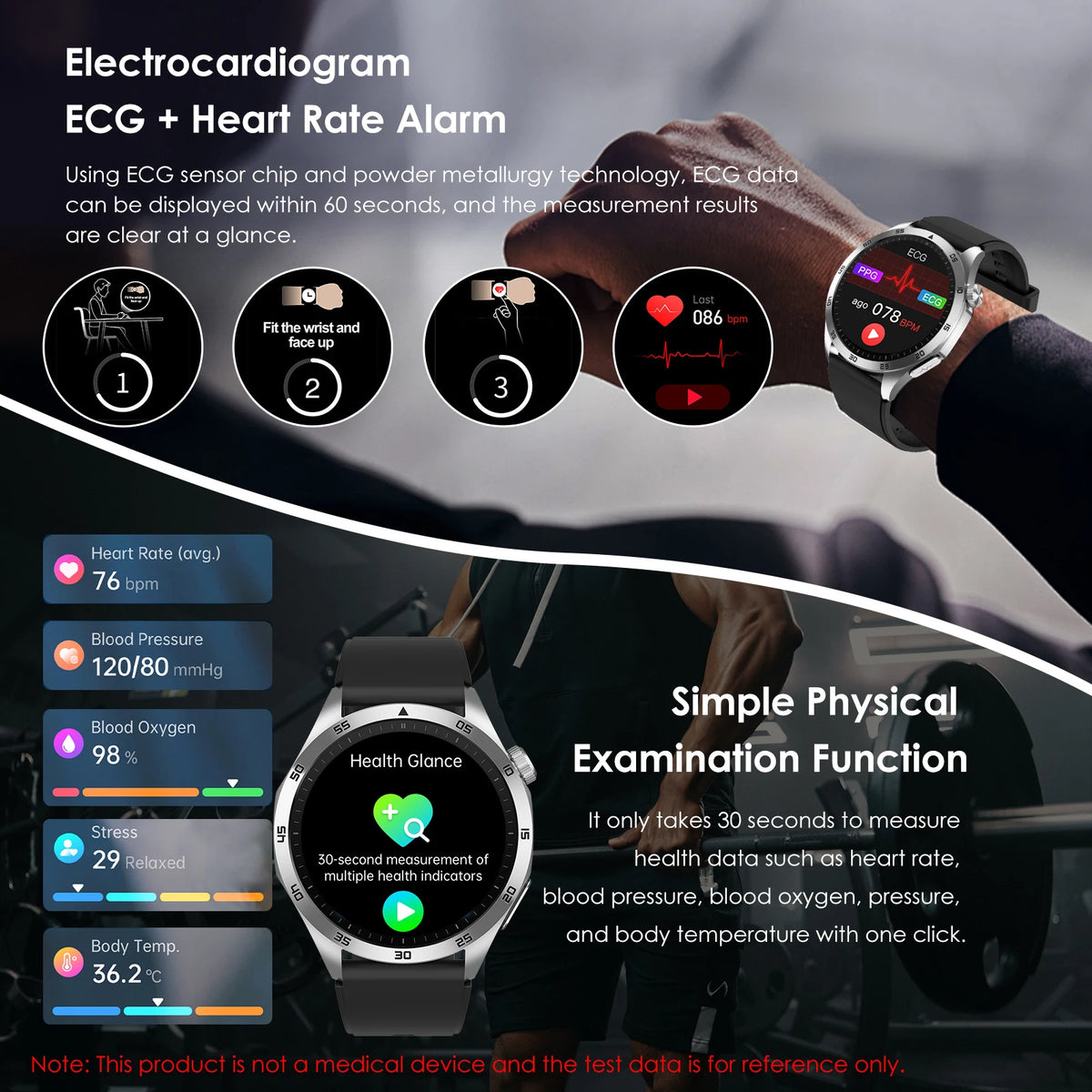 Health Smart Watch With Blood Pressure Monitor And Bluetooth Calls