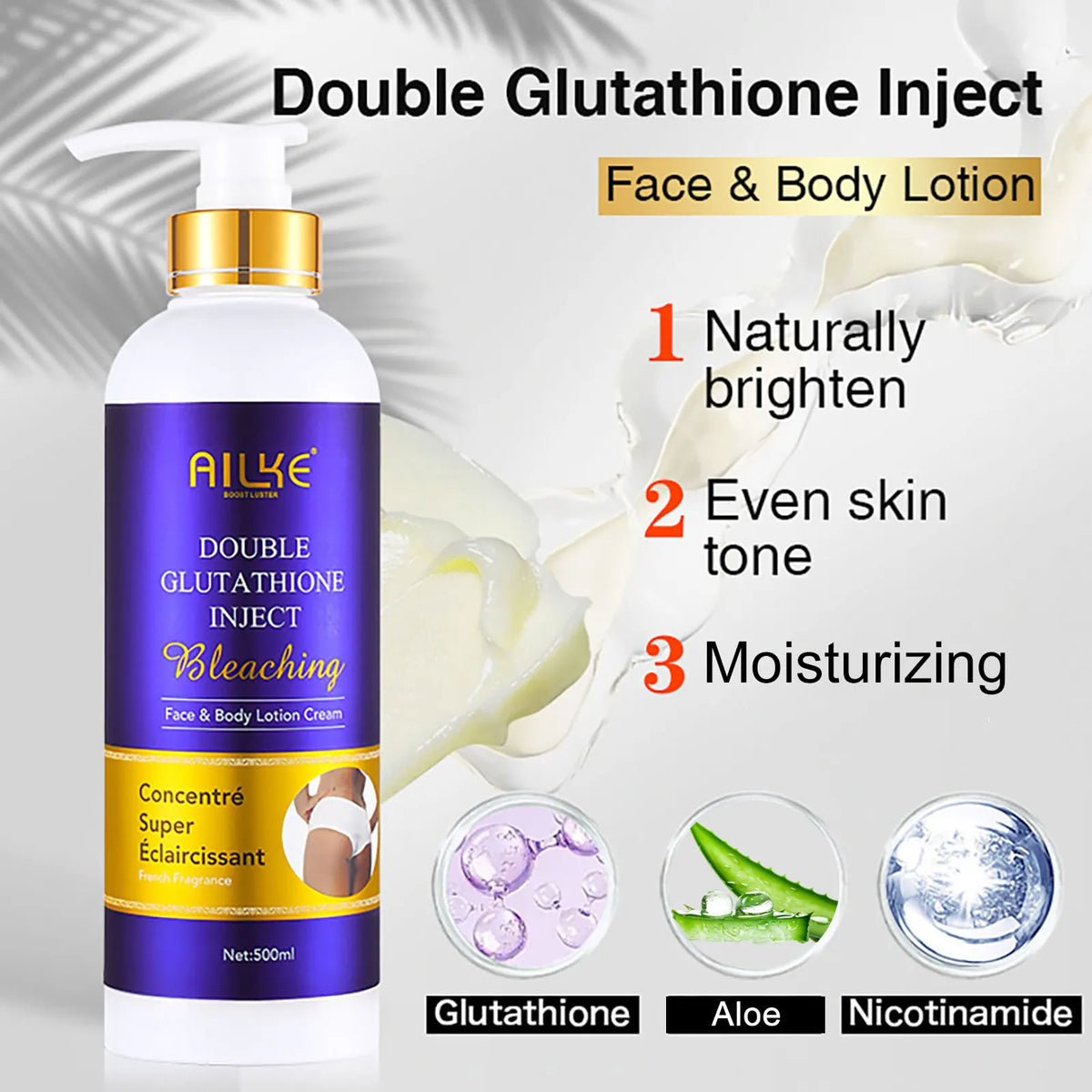 AILKE Glutathione Skin Care Set With Brightening Soap And Cream