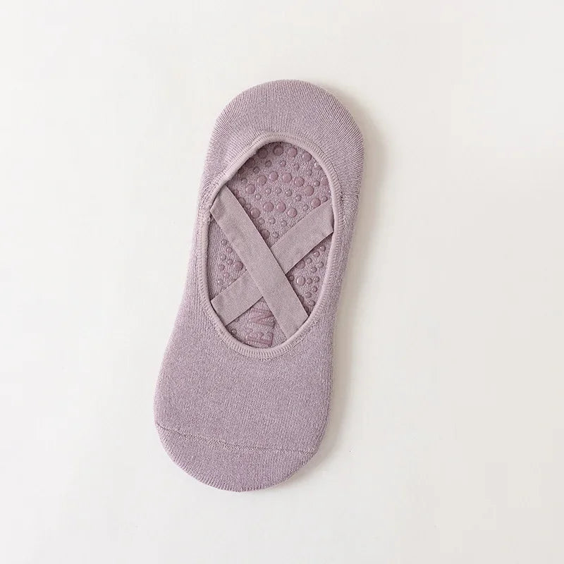 Premium Cotton Yoga Socks Featuring Breathable Non Slip Grip