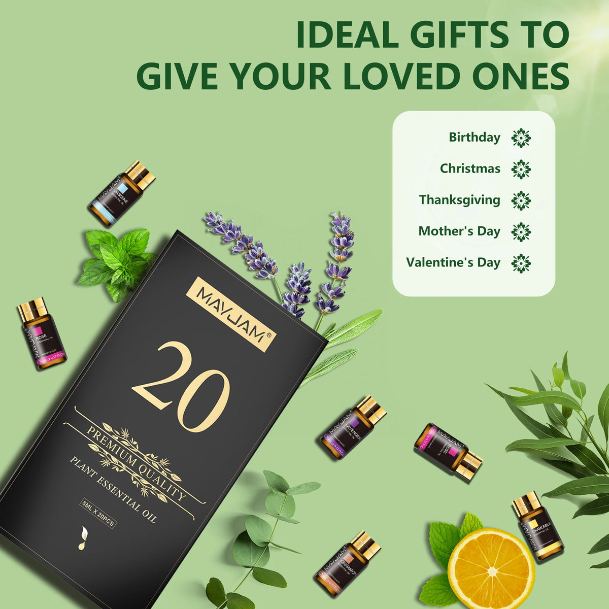 MAYJAM Essential Oils for Car Air Freshener and Home Fragrance