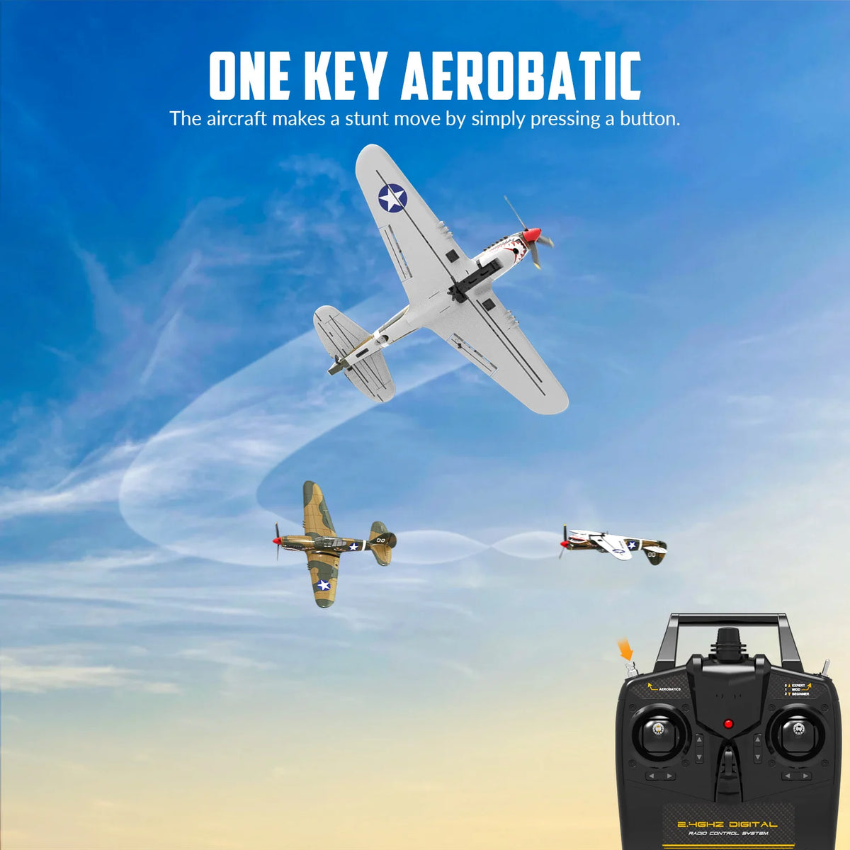 EXHOBBY Volantex RC P40 Warhawk Fighter Airplane With Gyro
