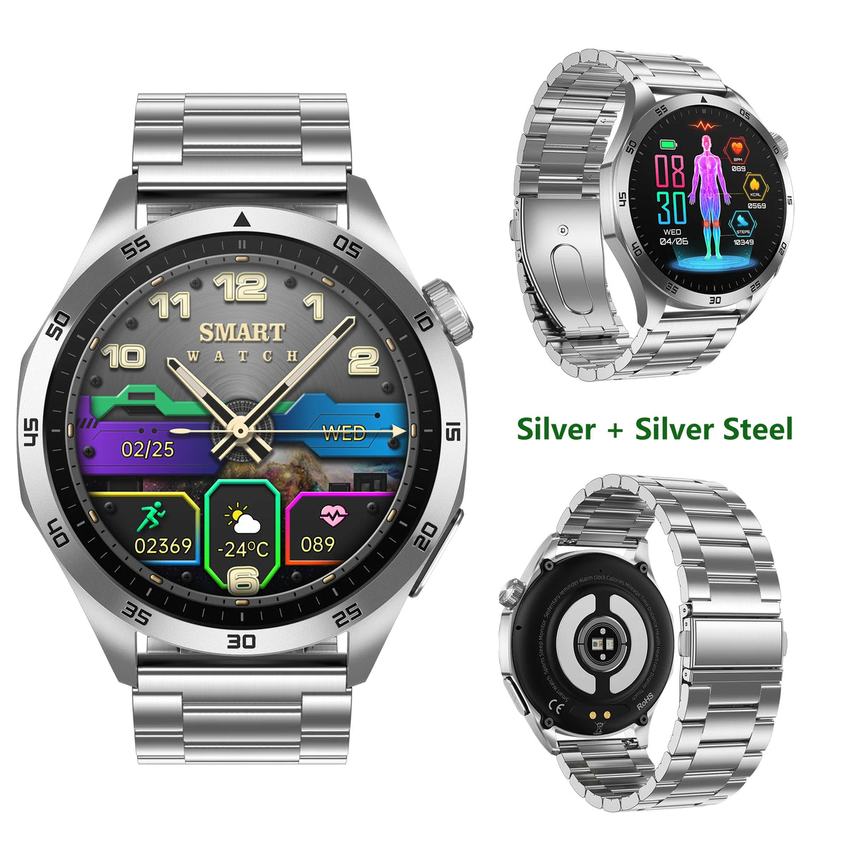 Health Smart Watch With Blood Pressure Monitor And Bluetooth Calls