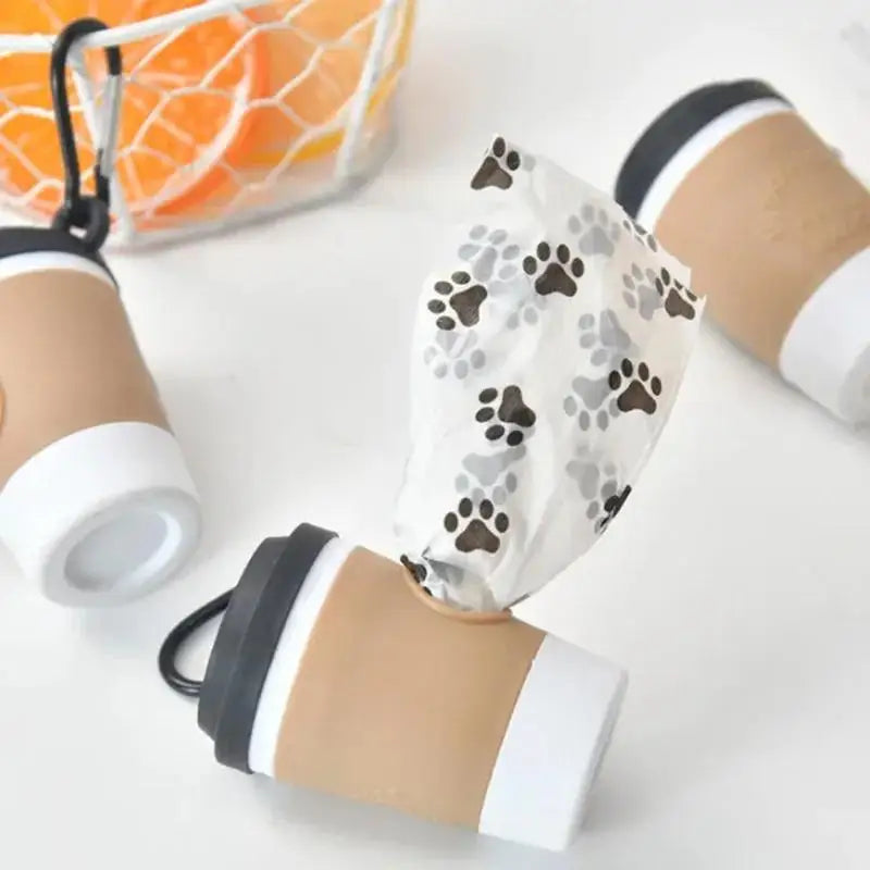Portable Coffee Cup Dog Waste Bag Dispenser for Walks