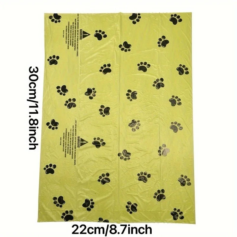 Extra Thick Leak Proof Paw Print Pet Waste Bag Rolls