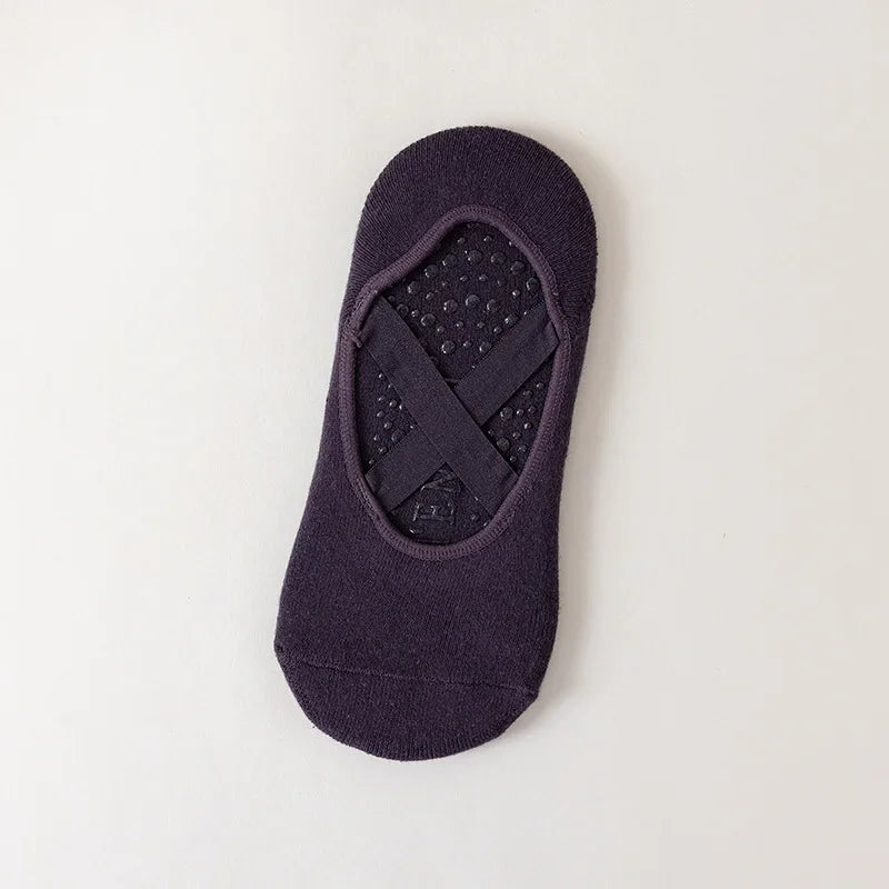 Premium Cotton Yoga Socks Featuring Breathable Non Slip Grip