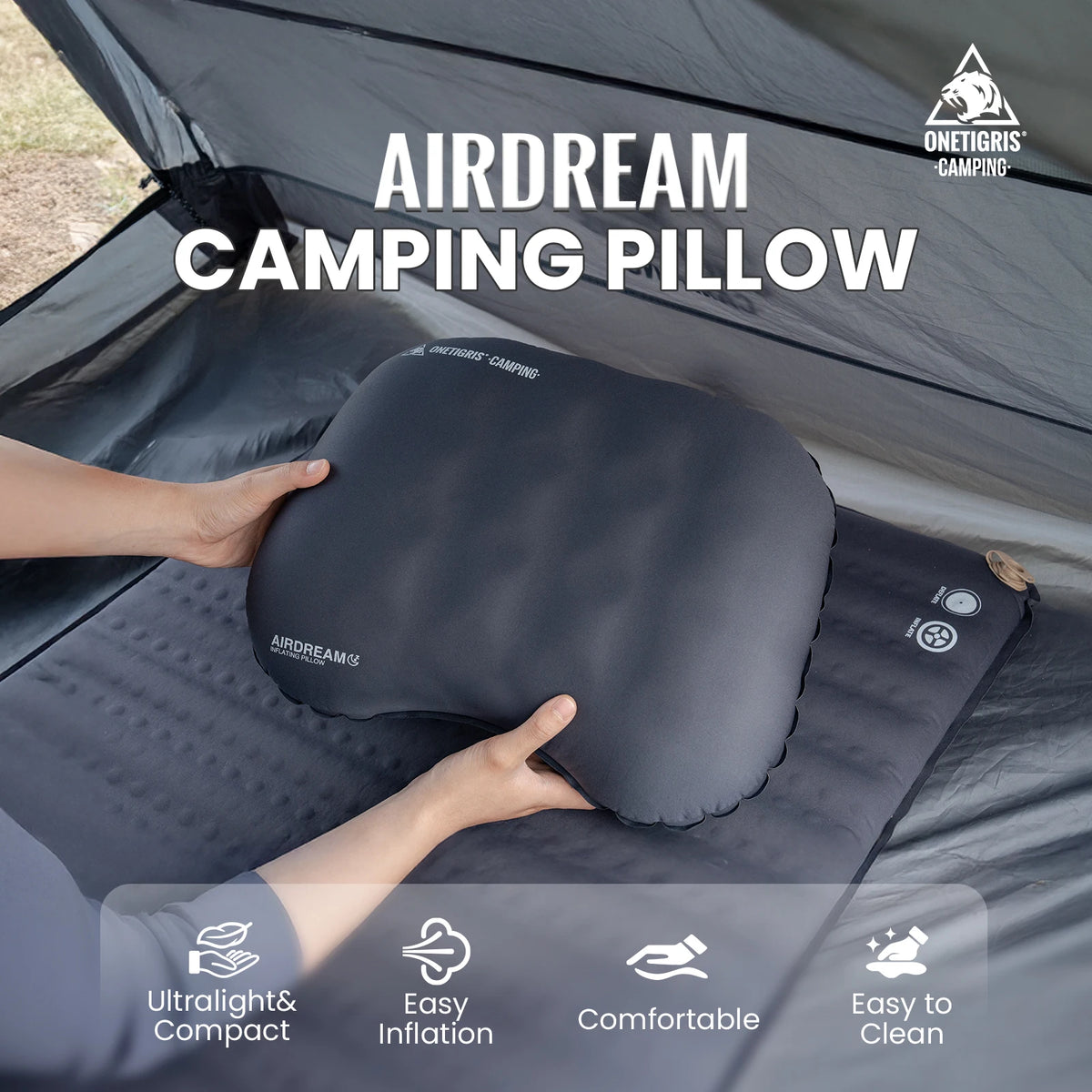 OneTigris Airdream Inflatable Camping Pillow For Outdoor Travel