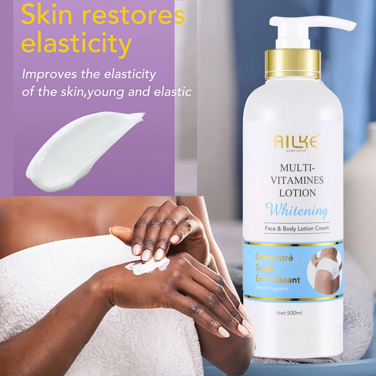 Ailke Multivitamin Body Lotion Whitening Antioxidant Moisturizer
