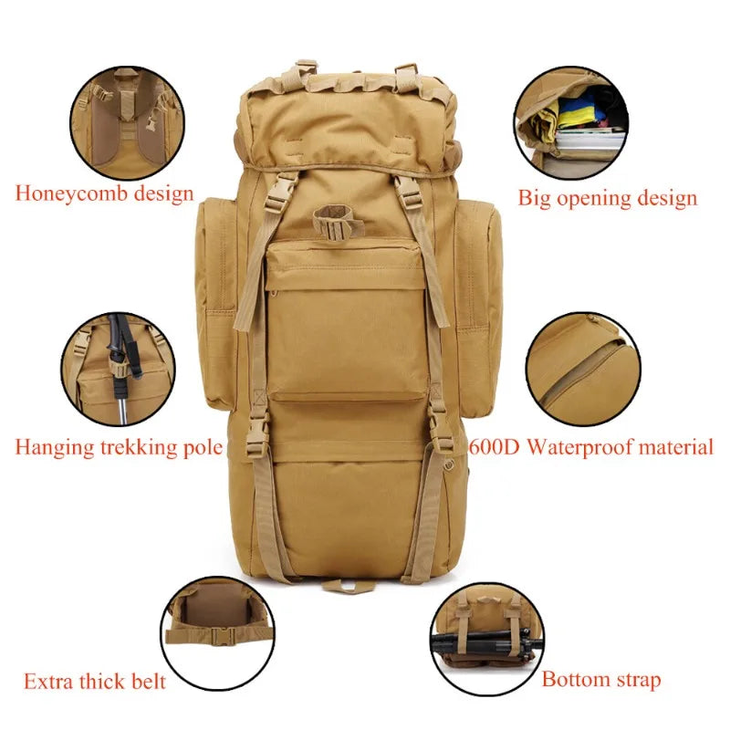 Durable Hiking Backpack for Camping, Travel, and Outdoor Adventures