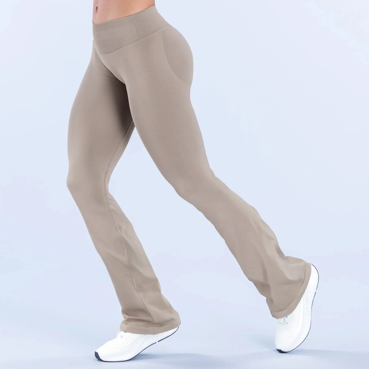NCLAGEN Women Seamless Flared Yoga Leggings With Scrunch Booty