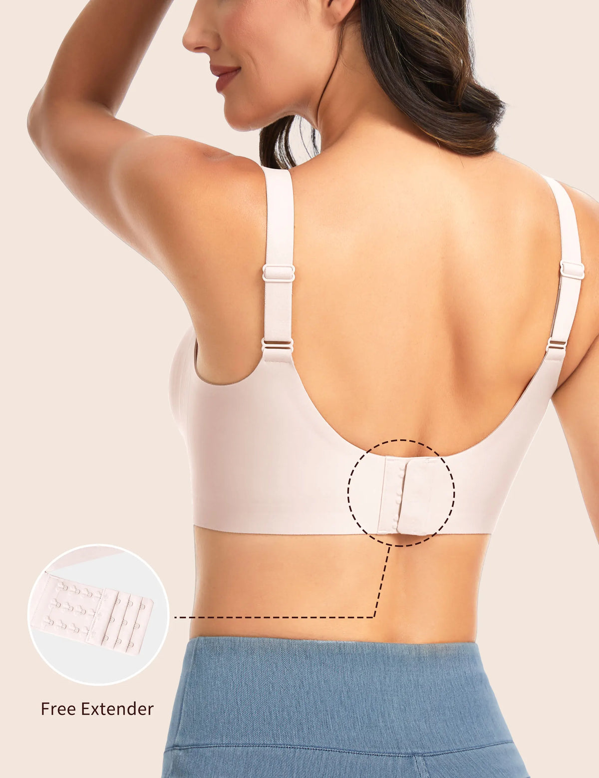 THE GYM PEOPLE Women’s Wireless Seamless Bras Full Coverage Comfortable Bralette Invisible Everyday Tshirt Bra Padded