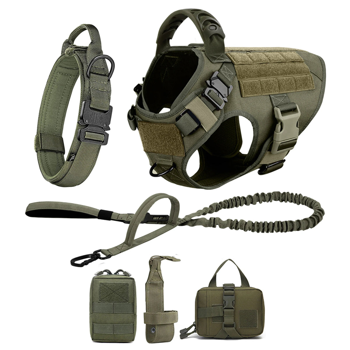 Padded Nylon Dog Harness And Leash Set For Training Purposes