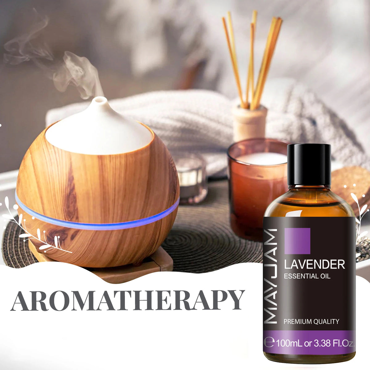 MAYJAM Premium Natural Essential Oil Blend For Relaxing Aromatherapy