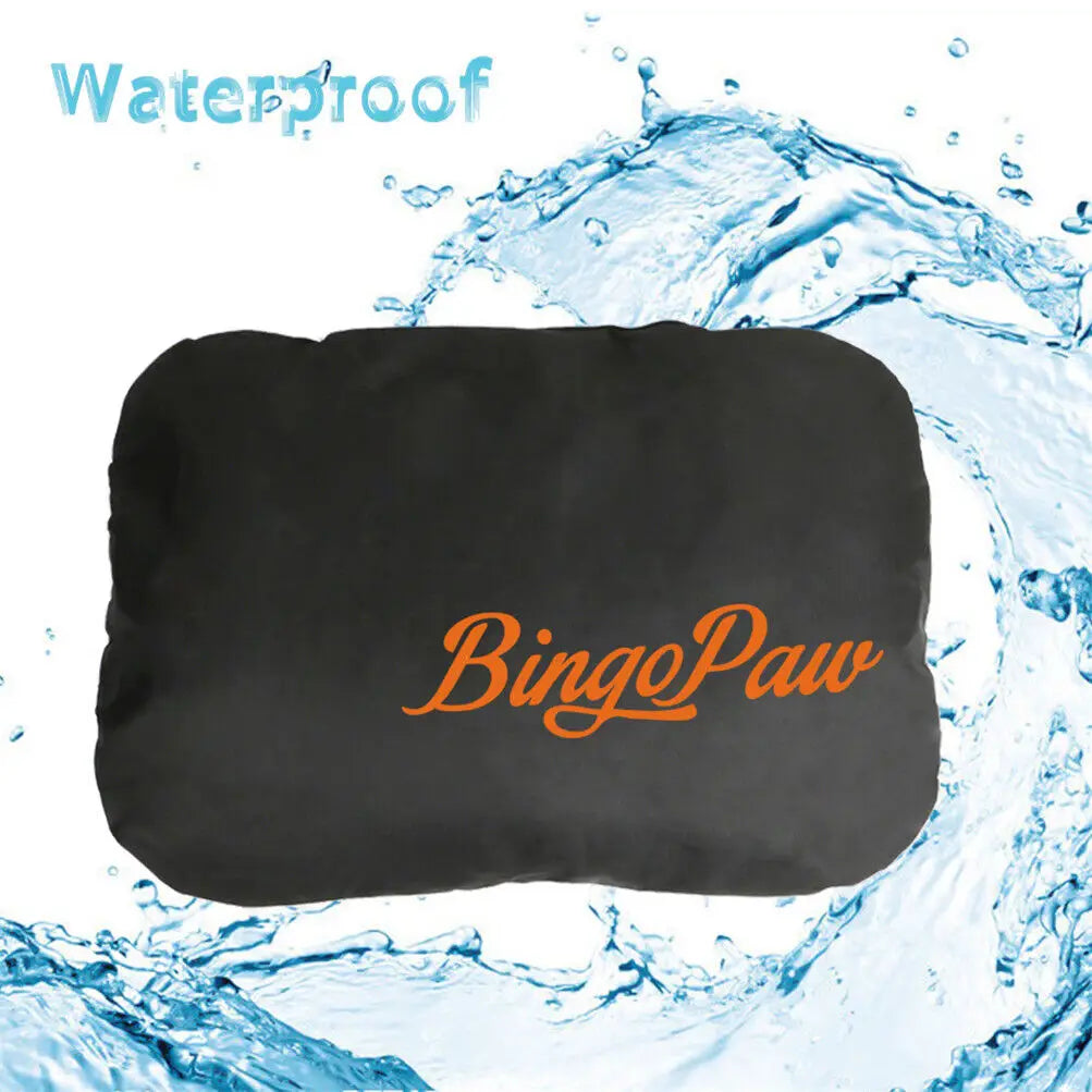 Bingopaw Waterproof Oxford Dog Bed With Removable Calming Cushion