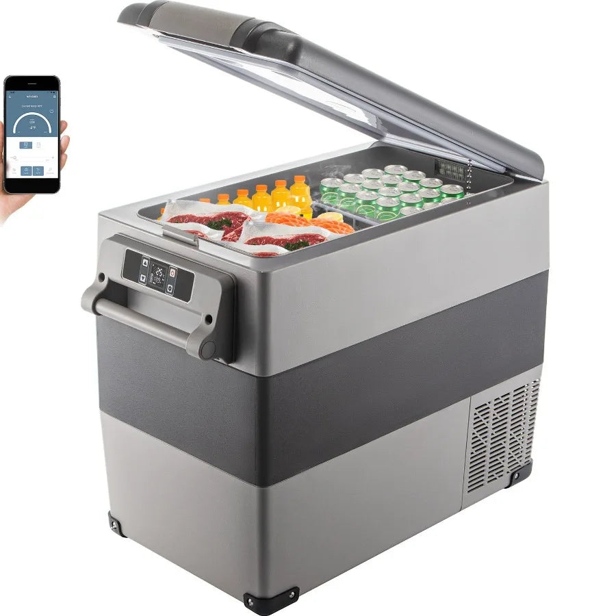 Dual Zone Portable Refrigerator Cooler For Car RV Camping Use