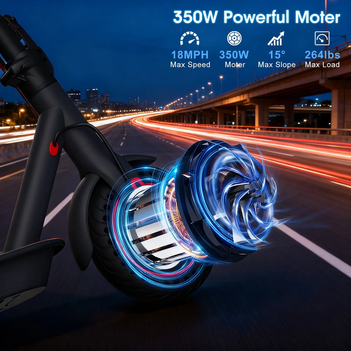 OBX Foldable Electric Scooter 350W Motor With 16 Mile Range