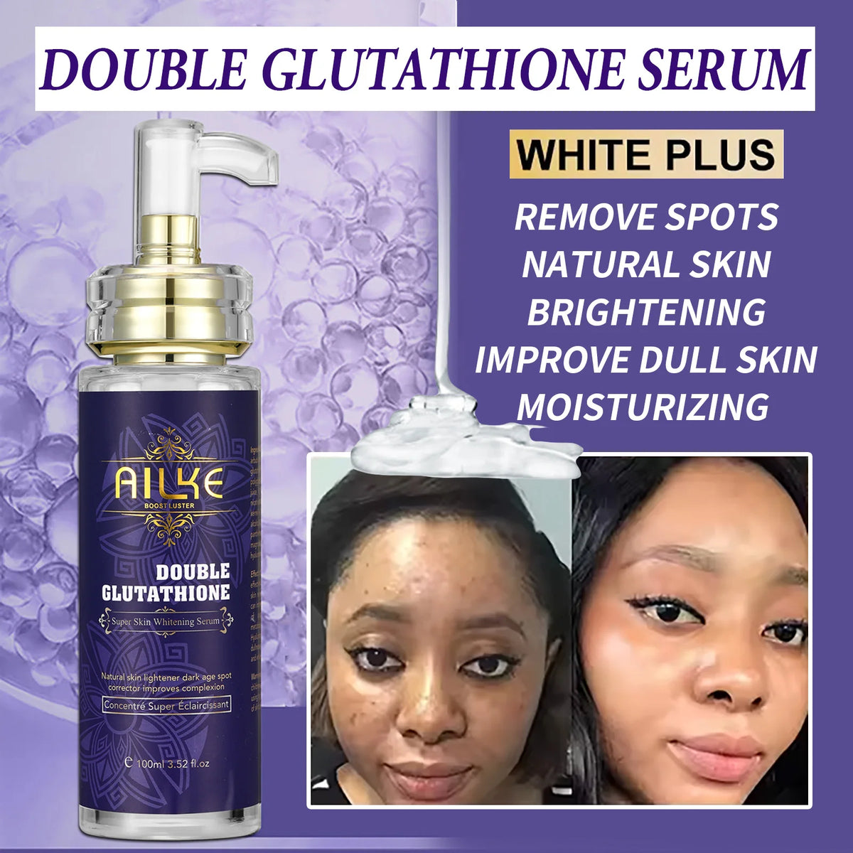 AILKE Glutathione Skin Care Set With Brightening Soap And Cream