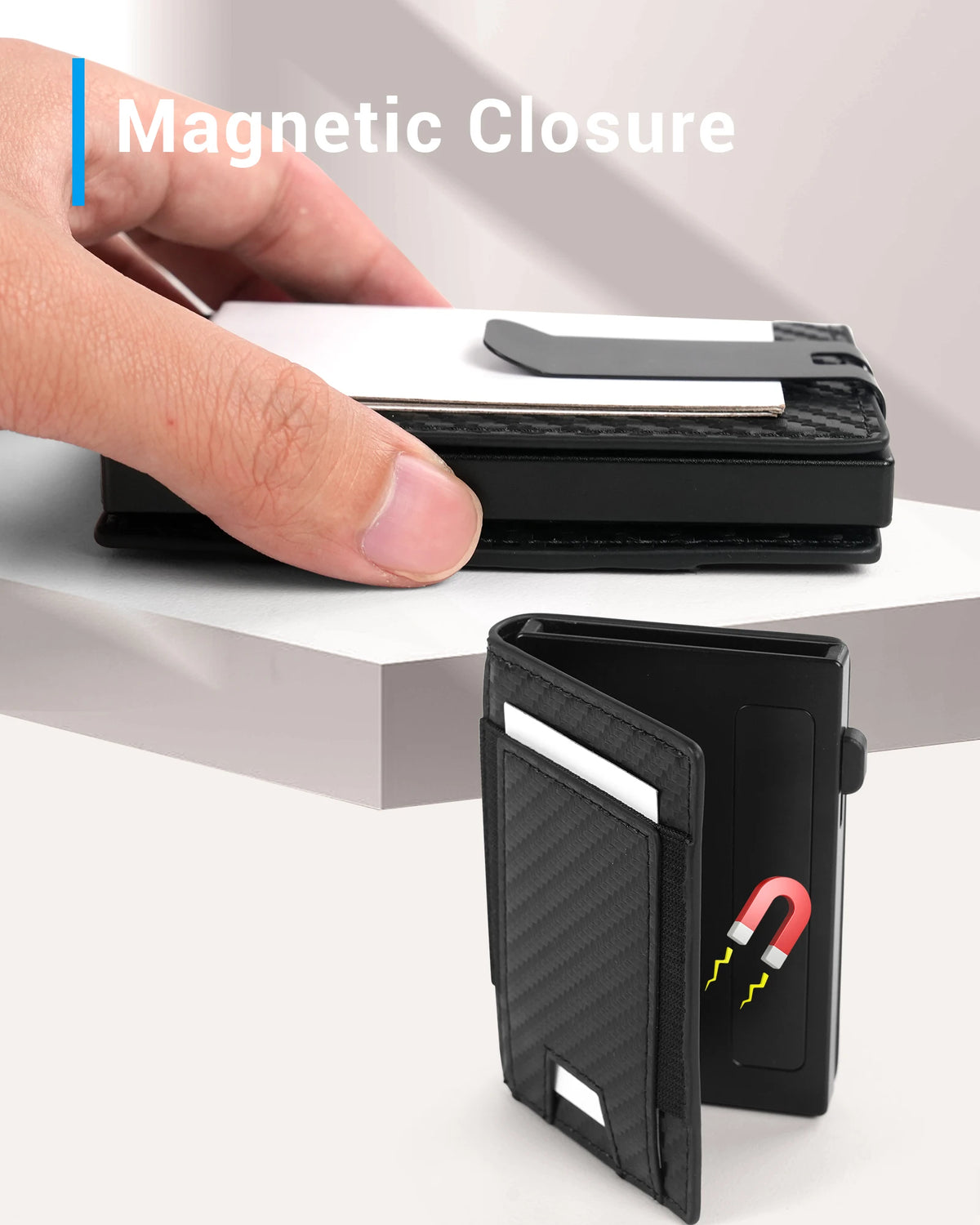 Slim Aluminum RFID Blocking Wallet With Metal Money Clip