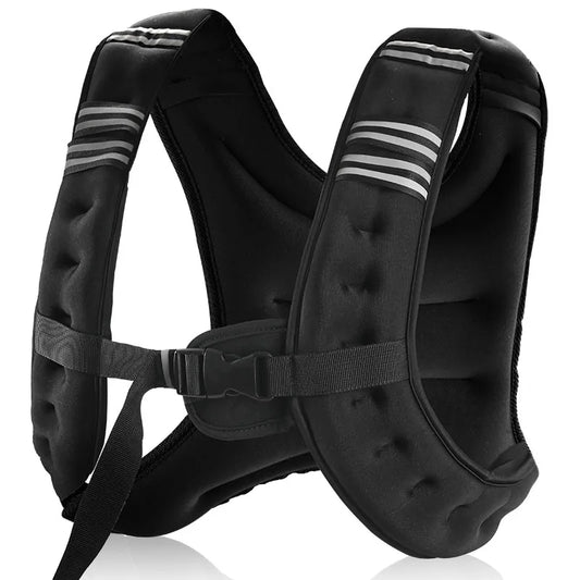 Weight Vest With Reflective Stripes And Storage Pockets For Fitness