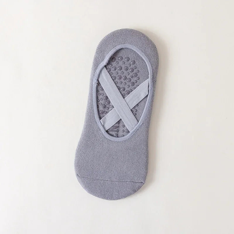 Premium Cotton Yoga Socks Featuring Breathable Non Slip Grip