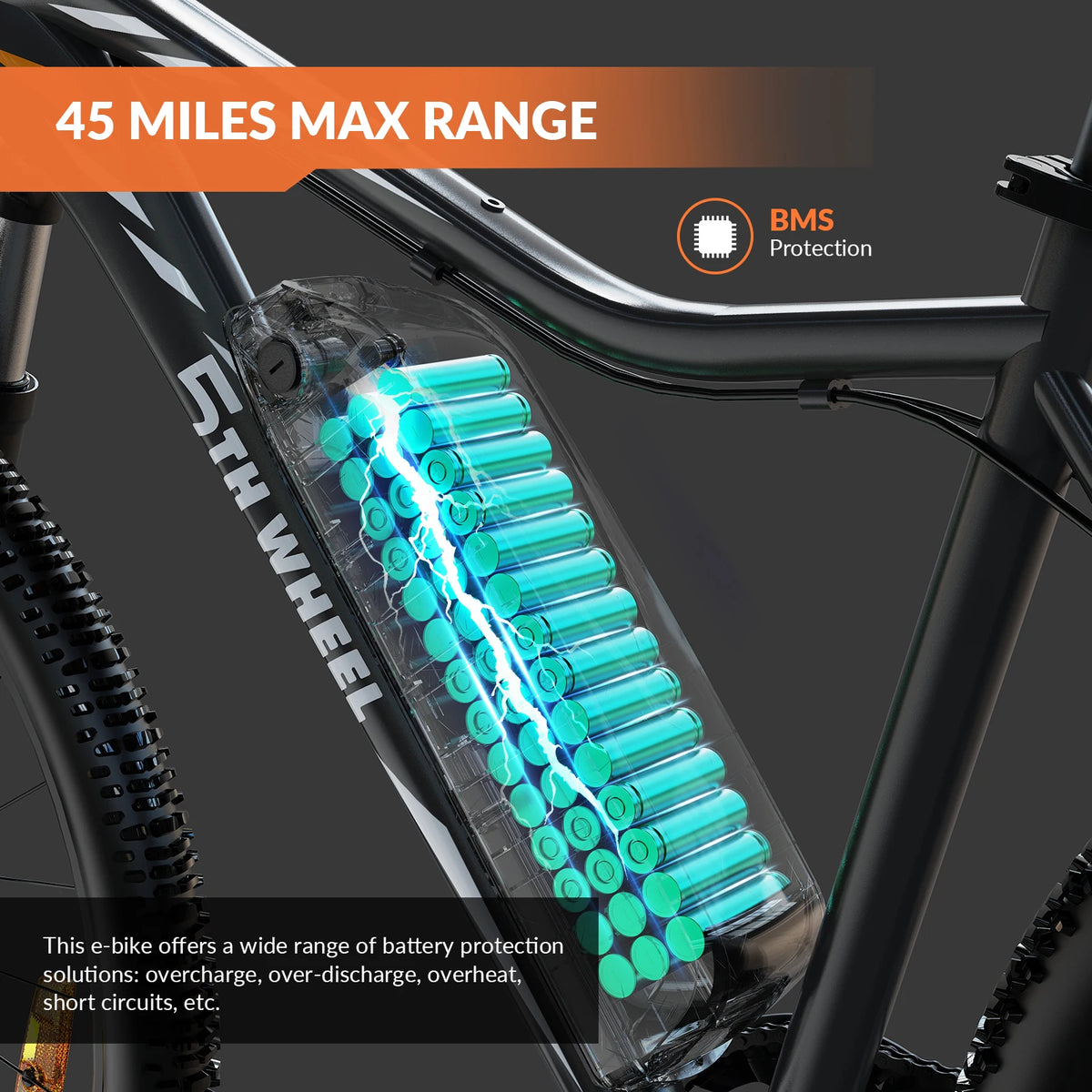 5TH Wheel AB17 Electric Bike With Front Suspension