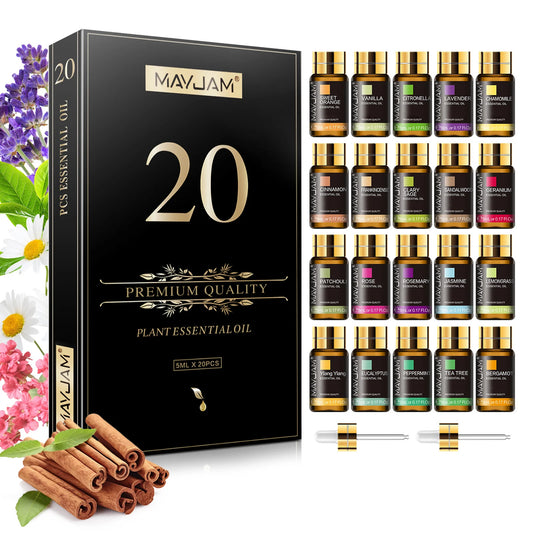 Mayjam 20 Piece Natural Aromatherapy Essential Oils Set