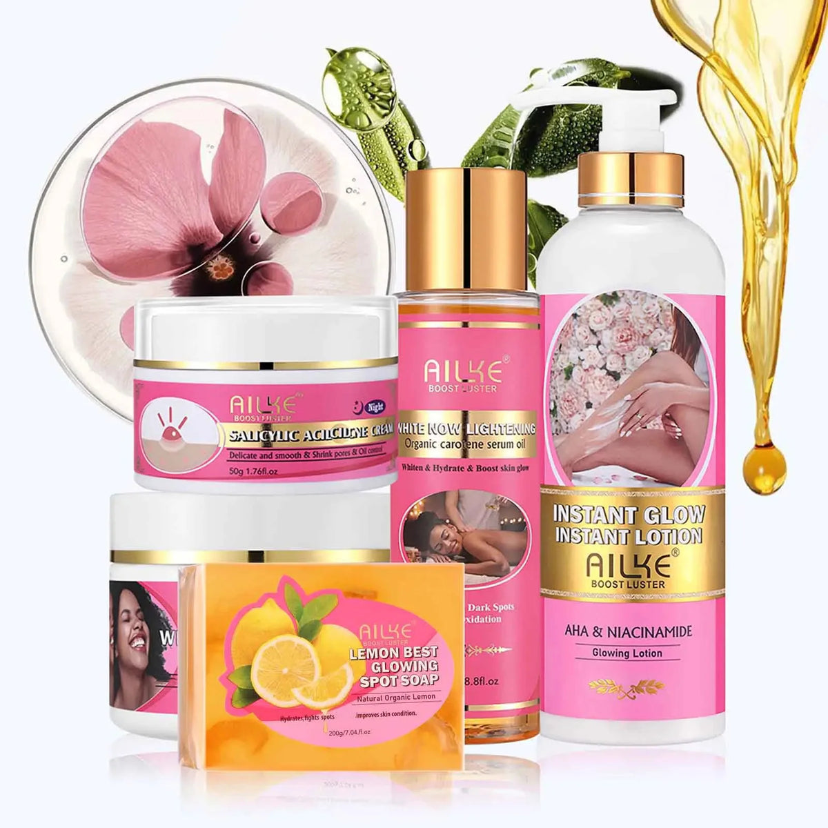 Ailke Natural Skin Brightening Set For Whitening And Moisturizing