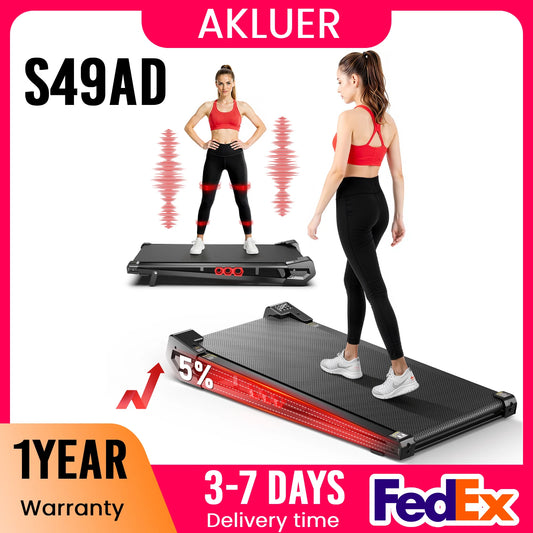 Akluer Under Desk Vibration Walking Pad With Remote And Incline