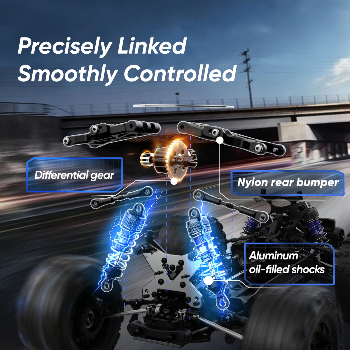JIUSI Brushless 4WD High Speed Off Road RC Racing Car